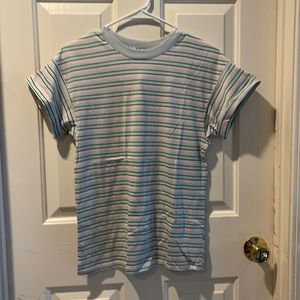 NWT green/pink/blue pastel striped T-shirt